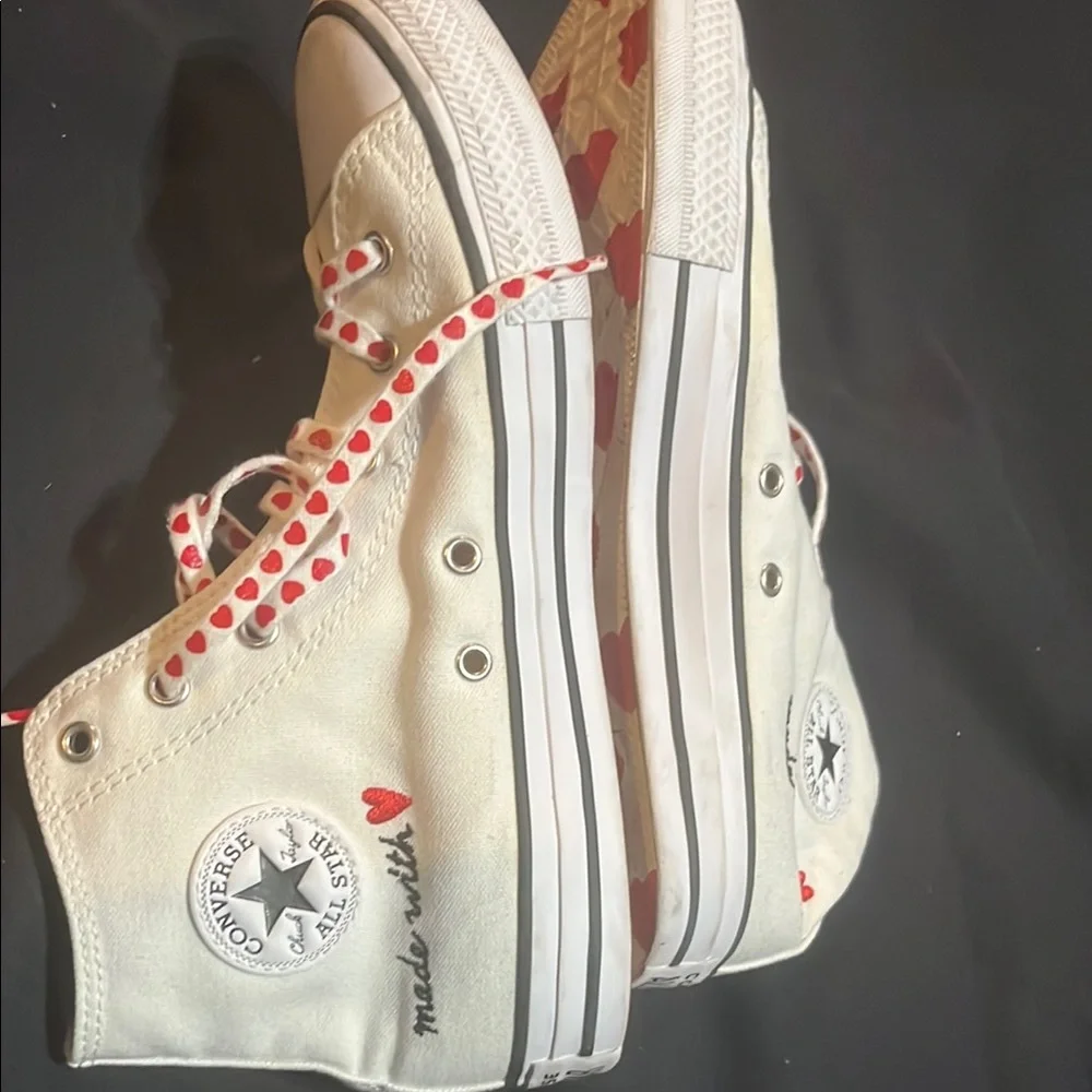 Made With Love Converse ( Valentine’s Day Edition ) ❤️🔥 - Picture 4 of 8
